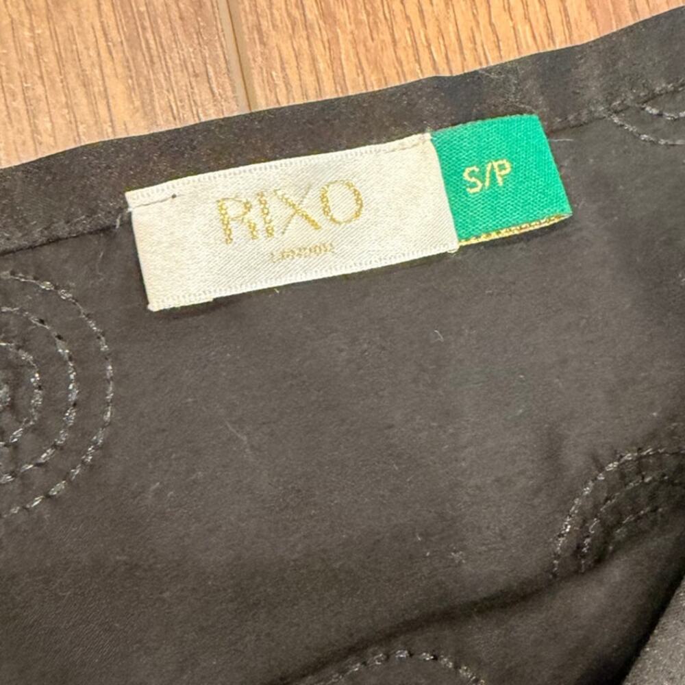 RIXO Kelly Polka Dot Sequin Midi Skirt Black Multicolor Size Small - Picture 7 of 9
